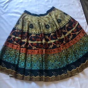 Kaktus Vintage Aline skirt, Multicolor skirt with small detail of mini S…